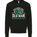 An Old Man With a Pool Cue Player Funny Mens Sweatshirt Jumper Black