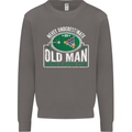 An Old Man With a Pool Cue Player Funny Mens Sweatshirt Jumper Charcoal