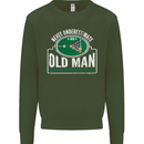 An Old Man With a Pool Cue Player Funny Mens Sweatshirt Jumper Forest Green