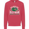 An Old Man With a Pool Cue Player Funny Mens Sweatshirt Jumper Heliconia