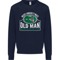 An Old Man With a Pool Cue Player Funny Mens Sweatshirt Jumper Navy Blue