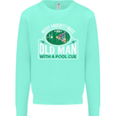 An Old Man With a Pool Cue Player Funny Mens Sweatshirt Jumper Peppermint