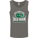 An Old Man With a Pool Cue Player Funny Mens Vest Tank Top Charcoal