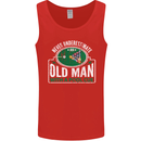 An Old Man With a Pool Cue Player Funny Mens Vest Tank Top Red