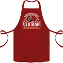 An Old Man With a Rugby Ball Player Funny Cotton Apron 100% Organic Maroon