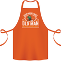 An Old Man With a Rugby Ball Player Funny Cotton Apron 100% Organic Orange