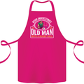 An Old Man With a Rugby Ball Player Funny Cotton Apron 100% Organic Pink