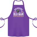 An Old Man With a Rugby Ball Player Funny Cotton Apron 100% Organic Purple
