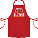 An Old Man With a Rugby Ball Player Funny Cotton Apron 100% Organic Red
