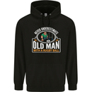 An Old Man With a Rugby Ball Player Funny Mens 80% Cotton Hoodie Black
