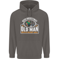 An Old Man With a Rugby Ball Player Funny Mens 80% Cotton Hoodie Charcoal