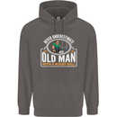 An Old Man With a Rugby Ball Player Funny Mens 80% Cotton Hoodie Charcoal