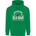 An Old Man With a Rugby Ball Player Funny Mens 80% Cotton Hoodie Irish Green