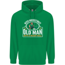 An Old Man With a Rugby Ball Player Funny Mens 80% Cotton Hoodie Irish Green