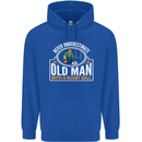 An Old Man With a Rugby Ball Player Funny Mens 80% Cotton Hoodie Royal Blue