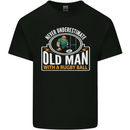 An Old Man With a Rugby Ball Player Funny Mens Cotton T-Shirt Tee Top Black