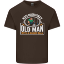 An Old Man With a Rugby Ball Player Funny Mens Cotton T-Shirt Tee Top Dark Chocolate
