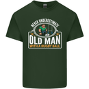 An Old Man With a Rugby Ball Player Funny Mens Cotton T-Shirt Tee Top Forest Green