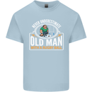 An Old Man With a Rugby Ball Player Funny Mens Cotton T-Shirt Tee Top Light Blue