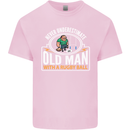 An Old Man With a Rugby Ball Player Funny Mens Cotton T-Shirt Tee Top Light Pink