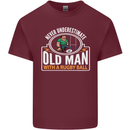 An Old Man With a Rugby Ball Player Funny Mens Cotton T-Shirt Tee Top Maroon