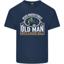 An Old Man With a Rugby Ball Player Funny Mens Cotton T-Shirt Tee Top Navy Blue