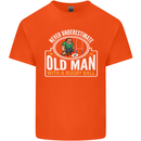 An Old Man With a Rugby Ball Player Funny Mens Cotton T-Shirt Tee Top Orange