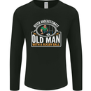 An Old Man With a Rugby Ball Player Funny Mens Long Sleeve T-Shirt Black