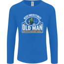 An Old Man With a Rugby Ball Player Funny Mens Long Sleeve T-Shirt Royal Blue