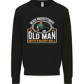 An Old Man With a Rugby Ball Player Funny Mens Sweatshirt Jumper Black