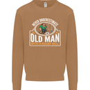 An Old Man With a Rugby Ball Player Funny Mens Sweatshirt Jumper Caramel Latte