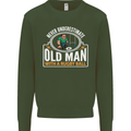 An Old Man With a Rugby Ball Player Funny Mens Sweatshirt Jumper Forest Green