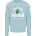 An Old Man With a Rugby Ball Player Funny Mens Sweatshirt Jumper Light Blue