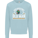 An Old Man With a Rugby Ball Player Funny Mens Sweatshirt Jumper Light Blue