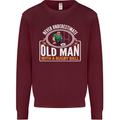 An Old Man With a Rugby Ball Player Funny Mens Sweatshirt Jumper Maroon