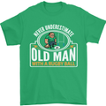 An Old Man With a Rugby Ball Player Funny Mens T-Shirt Cotton Gildan Irish Green