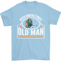 An Old Man With a Rugby Ball Player Funny Mens T-Shirt Cotton Gildan Light Blue