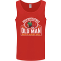 An Old Man With a Rugby Ball Player Funny Mens Vest Tank Top Red