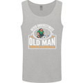 An Old Man With a Rugby Ball Player Funny Mens Vest Tank Top Sports Grey