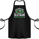 An Old Man With a Tractor Farmer Funny Cotton Apron 100% Organic Black