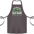 An Old Man With a Tractor Farmer Funny Cotton Apron 100% Organic Dark Grey