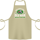 An Old Man With a Tractor Farmer Funny Cotton Apron 100% Organic Khaki