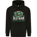 An Old Man With a Tractor Farmer Funny Mens 80% Cotton Hoodie Black