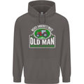 An Old Man With a Tractor Farmer Funny Mens 80% Cotton Hoodie Charcoal
