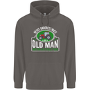 An Old Man With a Tractor Farmer Funny Mens 80% Cotton Hoodie Charcoal
