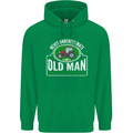 An Old Man With a Tractor Farmer Funny Mens 80% Cotton Hoodie Irish Green