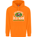 An Old Man With a Tractor Farmer Funny Mens 80% Cotton Hoodie Orange