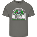 An Old Man With a Tractor Farmer Funny Mens Cotton T-Shirt Tee Top Charcoal