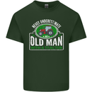An Old Man With a Tractor Farmer Funny Mens Cotton T-Shirt Tee Top Forest Green