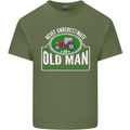 An Old Man With a Tractor Farmer Funny Mens Cotton T-Shirt Tee Top Military Green